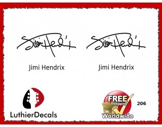 Guitar Players Jimi Hendrix Signature Guitar Decal 206